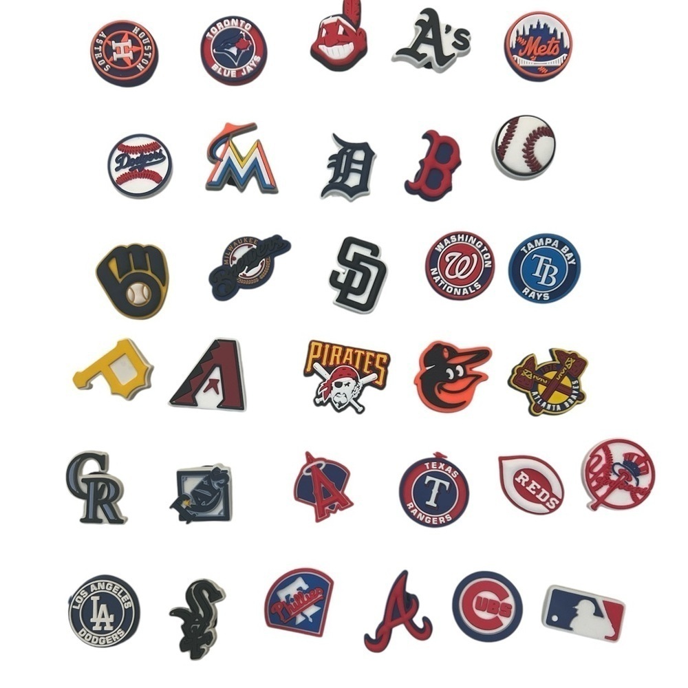 MLB Baseball Crocs Shoe Charms 32 Sport Team Jibbitz Accessories - Picture 2 of 3